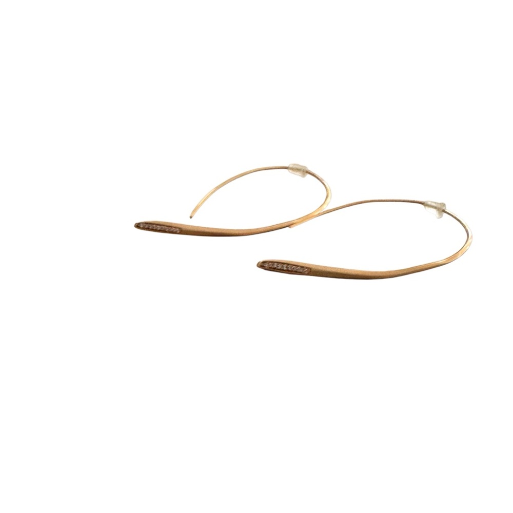 Kendra Scott Julian Threader Earrings in Rose Gold EUC - Picture 2 of 6